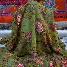 ETRO authentic crepe silk chiffon fabric. Floral. Made in Italy. Price for 1 m. picture