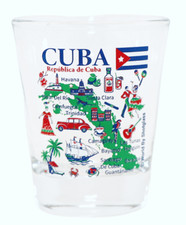Cuba Landmarks and Icons Collage Shot Glass picture