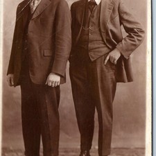 c1910s Handsome Young Men RPPC Suit Tie Vest Classy Gentlemen Fashion Photo PC picture
