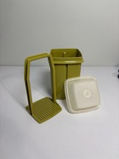 Tupperware Pickle Keeper Pick-A-Deli 3pc Avocado Green Strainer Lid Vintage 1330 picture