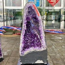 66.55LB Large Natural Amethyst Geode Cathedral Crystal Cluster Specimen Energy picture