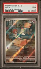 Pokémon Ralts Illustration Rare 3211/198 Scarlet & Violet 2023 PSA 9 Mint picture