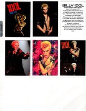 BILLY IDOL    CUSTOM TRADING CARD 6 CARDS  SET picture