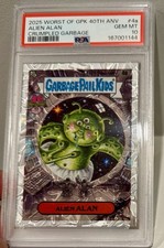2025 Topps Worst Of GPK 40th Anniversary Alien Alan #4a Case Hit Crumpled PSA 10 picture