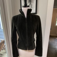Akris punto Womens Black Full Zip Short Jacket Long Sleeve Zipper Closure 4 picture