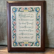 God Grant me the Serenity Plaque Wooden Vintage Midcentury picture
