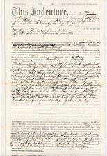 1885 Osceola Michigan Mortgage Document Wm Lewis Evart Postmaster Bond Ephemera picture
