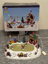 LEMAX Carole Towne Christmas 2006 ELF SKATING POND Musical Animated - TESTED picture
