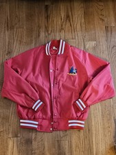 Vintage 1980’s Walt Disney World Mickey Mouse Red Bomber Jacket Men’s Large picture