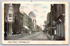 Antique South Carolina Postcard CHARLESTON King Street Cityscape 1907 picture