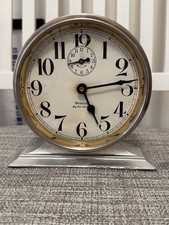 Antique 1920's Westclox Big Ben Style 2 DeLuxe - Nickel Finish *WORKING WELL* picture