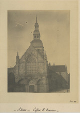 France, Dinan, Eglise Saint Sauveur Platinum Print 17x22 Circa 1897  picture