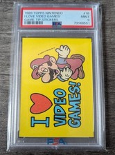 1989 TOPPS NINTENDO GAME TIP STICKERS #16 I LOVE VIDEO GAMES PSA 9-RARE 🍄⭐🏵️ picture