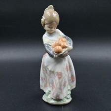 Lladro Valencia Girl With Oranges Porcelain Figurine 4841 Retired Spain Vintage picture
