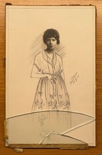 Valentino Garavani fashion SUPER RARE early signed original design from 1940 picture