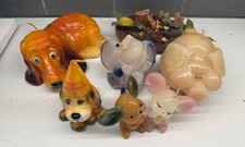 Vintage 1970s 3D Animal Candles Lot of 5 Dog Elephant Mouse Multicolor Unboxed picture