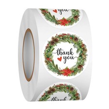 500 PCS 1.5 Inch Thank You Stickers,for Small Business, Baking, Gifts, Envelopes picture