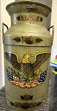 Vintage Federal Colonial Gray 1950's BUHL 10g Milk Can American Bald Eagle Nice picture