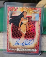 2026 Topps Chrome Disney #157 Pocahontas Red & Black Refractor 14/28 Auto Irene picture