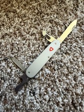 Vintage Victorinox popular 84mm Ribbed Swiss Army Knife Cadet II Old Cross Rare picture
