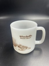 Vintage 1970s Winchell’s Donut House Advertising Mug White Milk Glass Glasbake picture