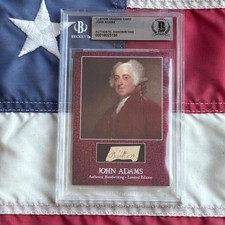 John Adams Handwritten Word Removed From a Beckett Autograph Document Signed picture