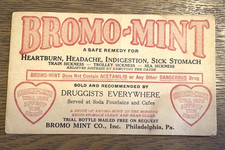 For Hangover and Train Sickness Vintage C1940 Bromo Mint Drug Store Pamphlet picture