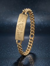 Vintage 1951 AMA Gypsy Tour Brass ID Bracelet Motorcycle Harley Indian Collectib picture
