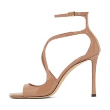 Jimmy Choo Womens Azia 95 Ballet Pink Sandal Size 40.5 Pre Owned Right Shoe Only picture
