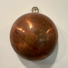 Large Vintage Paul Revere 1801 USA Solid Copper Bowl, Patina, Rustic Farmhouse picture