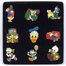 Disney Donald 9Pin Set ProPin Germany Discontinued w/ Plastic Case Imported from picture
