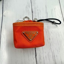 Prada Re-Nylon Mini Pouch Charm Keychain Earphone Case Used picture