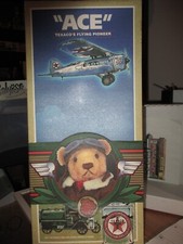 Texaco Teddy Bear Flying Pioneer ACE Stuffed Plush Jointed Oil 1998 Petroliana picture