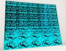 Vtg Retro 60’s Vari Vue rare uncut sheet of 30 use Your Phone Call Us ROTARY NOS picture