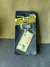 Vintage Mack Trucks Bulldog Keychain Solid Brass License Plate KCP3260 NOS picture