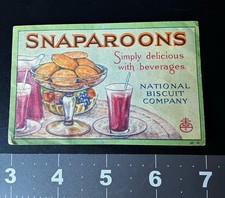 Vintage Nabisco Snaparoons Advertising Card National Biscuit Co Uneeda Ephemera picture