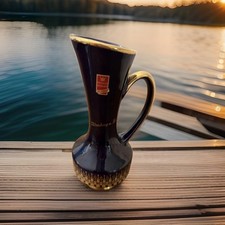 Vtg Royal Porzellan Bavaria KPM Kobalt Germany Vase Gold Trim Halbach Geschenke picture
