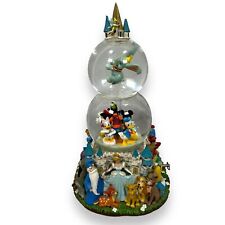 Vintage Disney Character Parade Musical Snow Globe Dumbo Two Dream Wish Heart picture