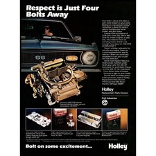 1986 Holley Carburetor Performance Parts Vintage Print Ad Chevy SS Wall Art picture