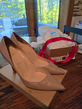Christian Louboutin Apostrophy Pump 100 Nappa Leather Nude/Beige EU 42 picture