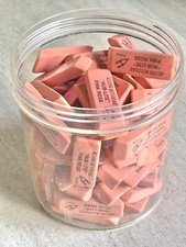 Vintage Pink Erasers 80’s Home School Alvin 2100AE Pink Rose Rub-Lite France 55+ picture