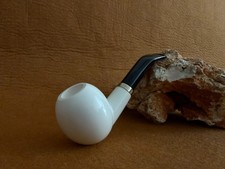 Meerschaum Pipe, Handmade Smooth Apple Shape with Fitted Case picture