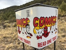 Vintage 1960's  Metal Comic Book Display Rack: Spider-Man, Superman, Archie etc picture