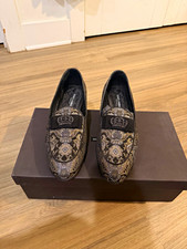 Dolce & Gabbana Men’s Nylon Dress Loafer Slip-On Floral Black Gold US 10 picture