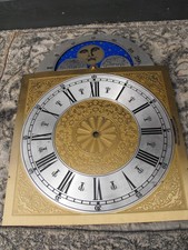 Nice Clean Vintage Grandfather Brass Dial & Moon Roller Spares picture