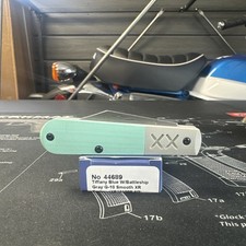 Case XX Tiffany Blue Battleship Gray Crossroads Barlow SMKW G-10 S35VN 44689 picture