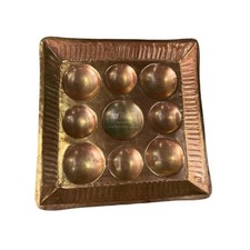 Square Tika Thali – Traditional Hindu Puja Plate for Dashain Tihar & Aarti picture