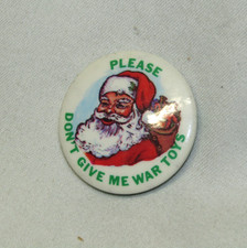 USA Antique Santa Pin Vintage War Toys Metal Christmas Ornament 1930's picture