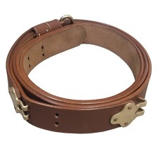 WWII WW2 US ARMY M1907 RIFLE LEATHER SLING M1 GARAND SPRINGFIELD STRAP picture