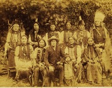 Native American Indians Unknown Group Gather 1905  Vintage Old  8x10 Photo picture